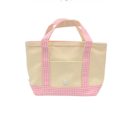 TRVL Design Gingham Pink Mini Tote Bag