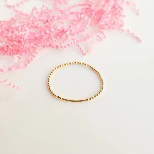 Bar 14K Gold Filled Beaded Bracelet