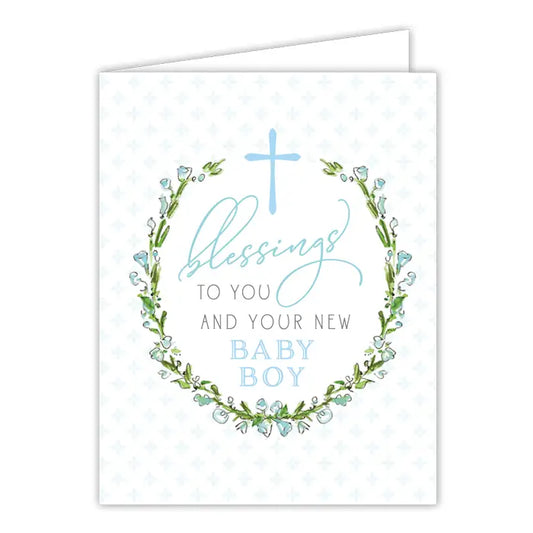 Greeting Card, Blessings to you and your new baby boy