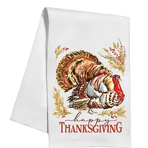 Kitchen Towel, Happy Thanksgiving Turkey