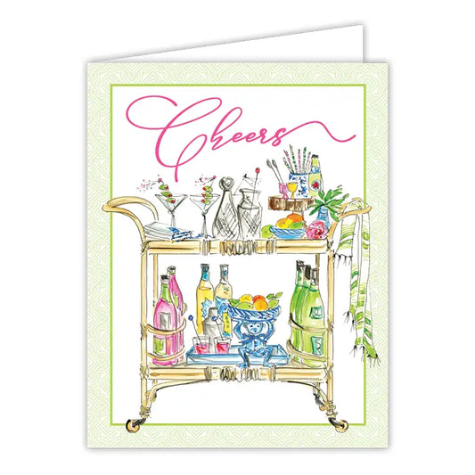 Greeting Card, Cheers Bar Cart