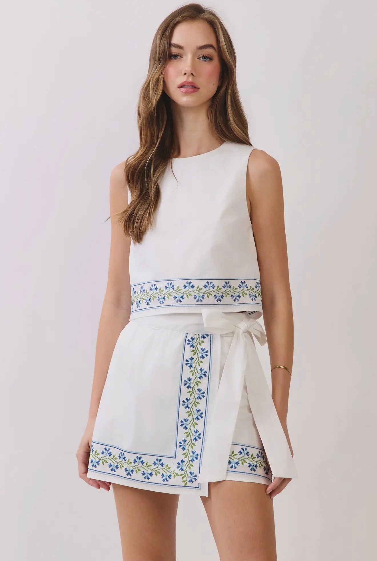 French Countryside Embroidered Top