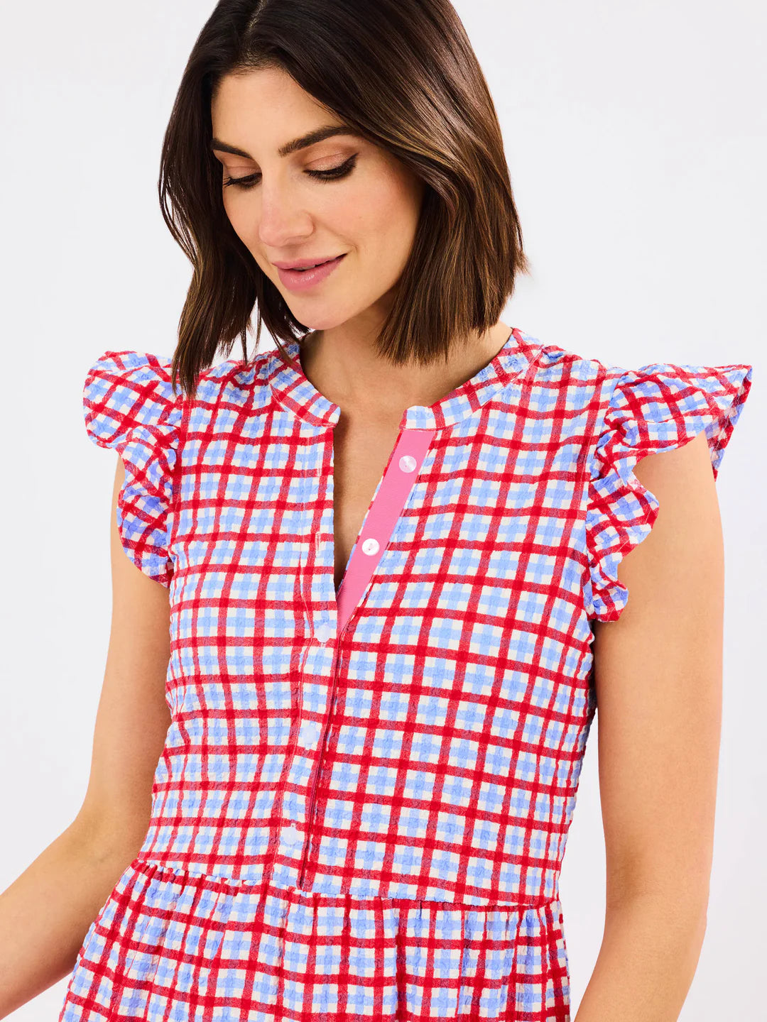 Riley Gingham Midi Dress