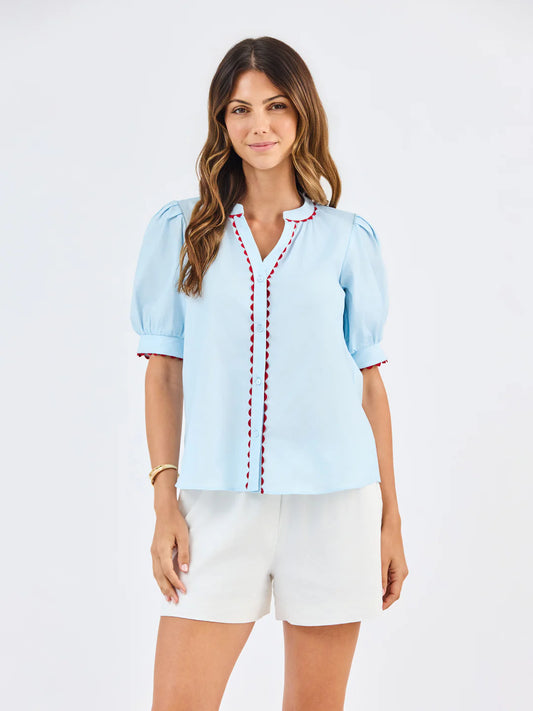Elaine Light Blue Top