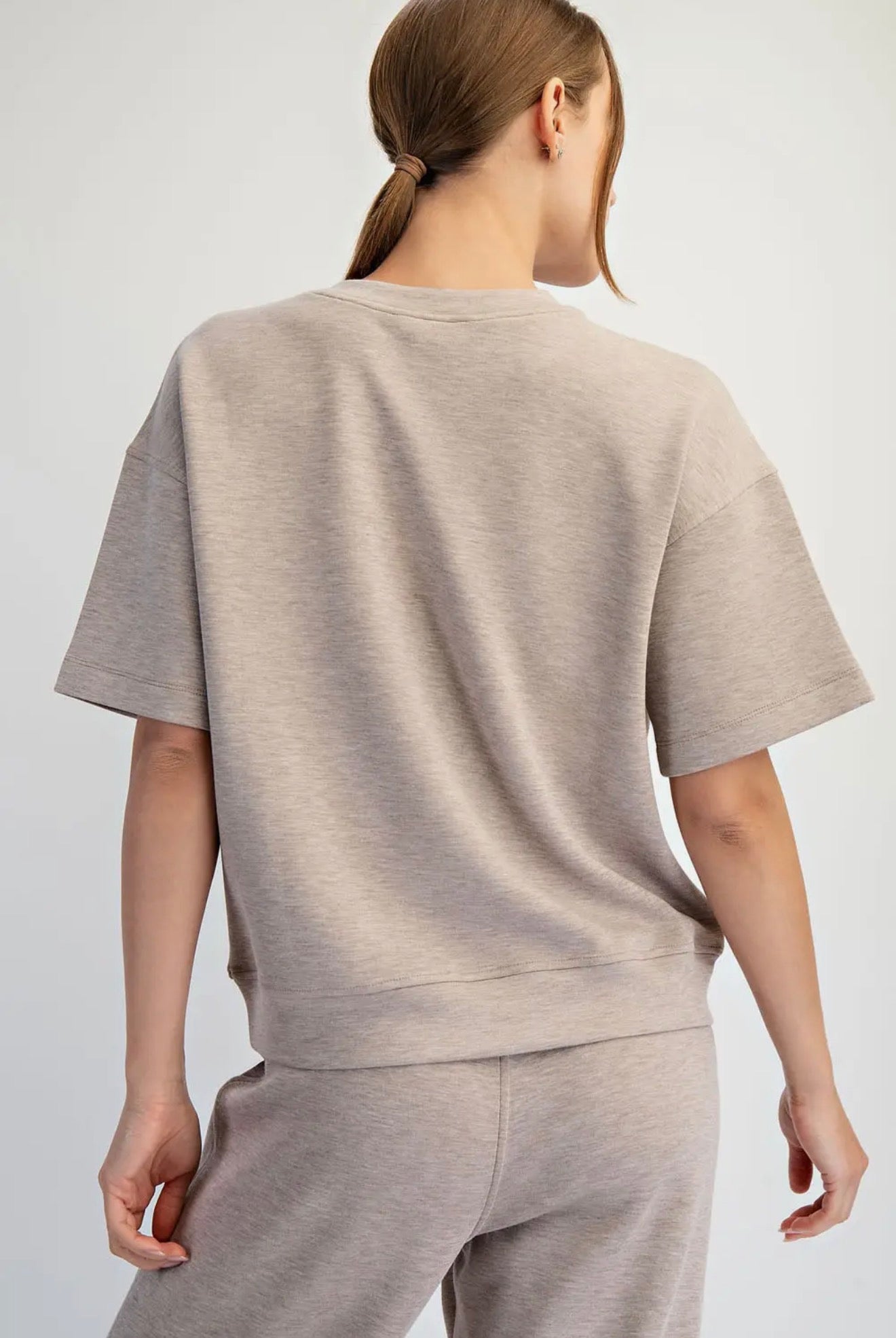 Lena Modal Scuba Top, H Taupe