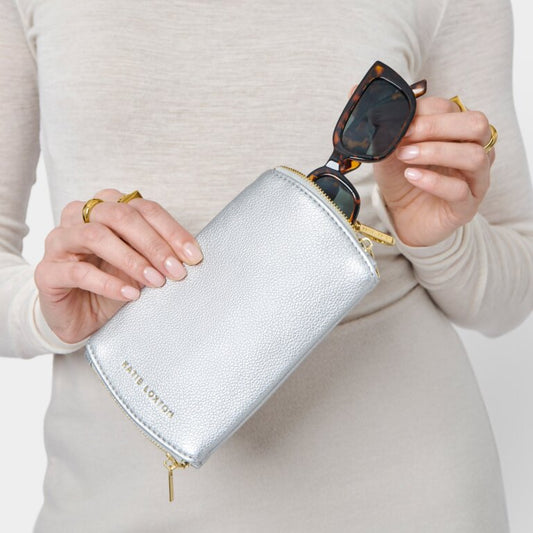 Duo Sunglasses Case, Silver