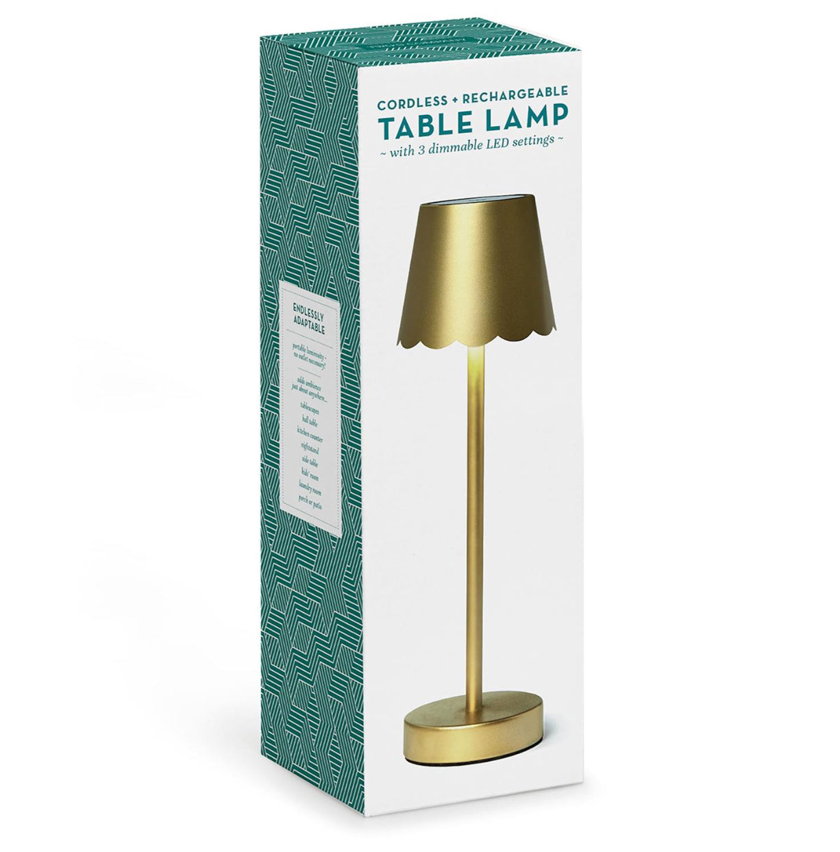 Gold Scalloped LED Table Lamp