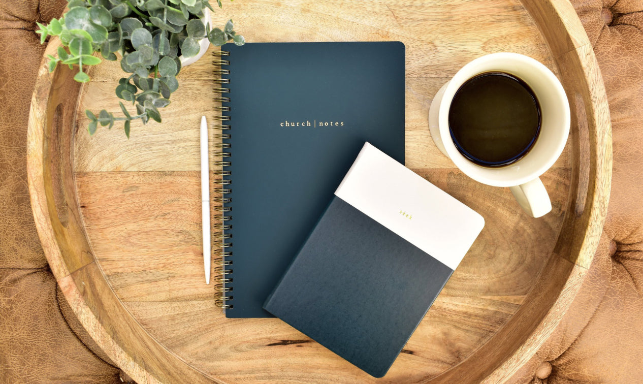 Church Notes Spiral Notebook - Navy