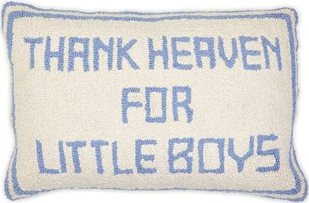 Thank Heaven For Little Boys Blue Pillow