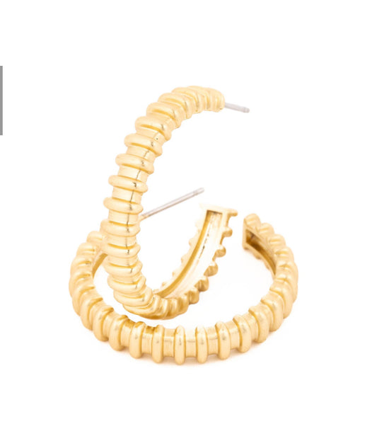 Adeline Medium Gold Hoops