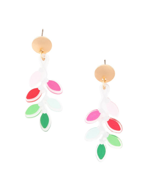 Christmas Lights Earrings, Multi