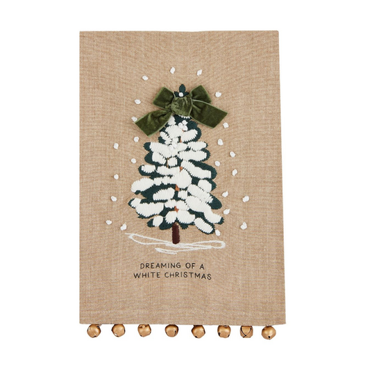 White Christmas Tea Towel