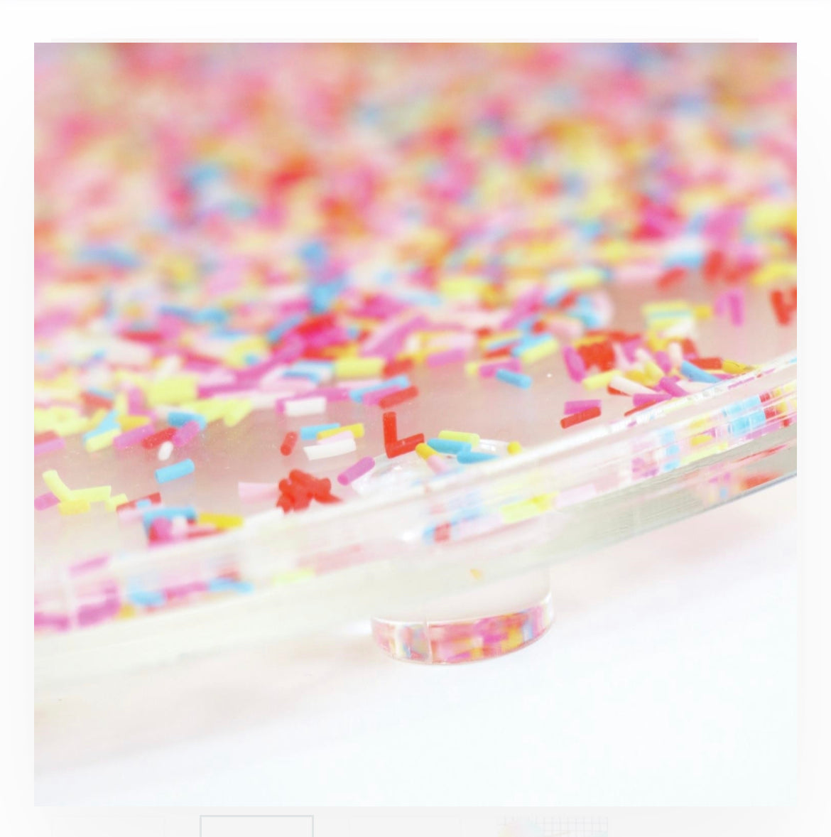 Acrylic Sprinkle Cake Plate