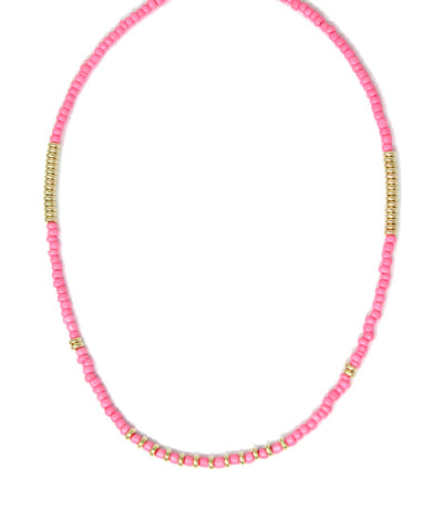 Seed Bead Necklace, Pink