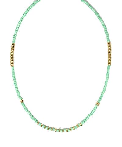 Seed Bead Necklace, Mint
