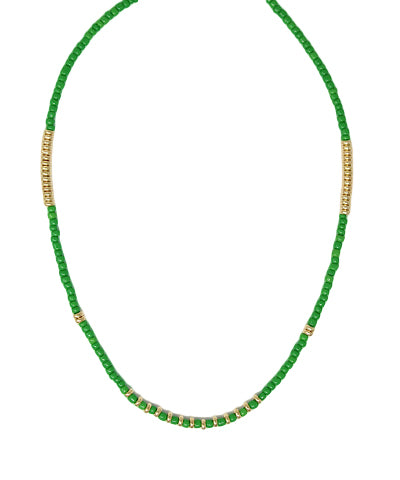 Seed Bead Necklace, Green