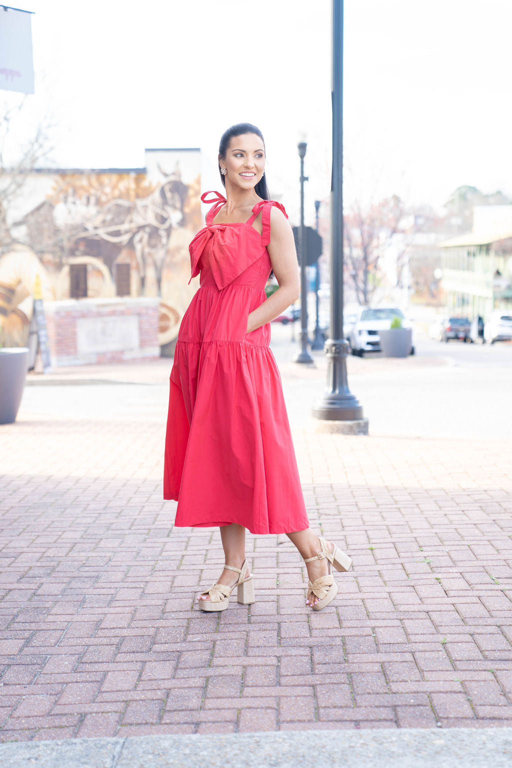 Raspberry Fizz Midi Dress