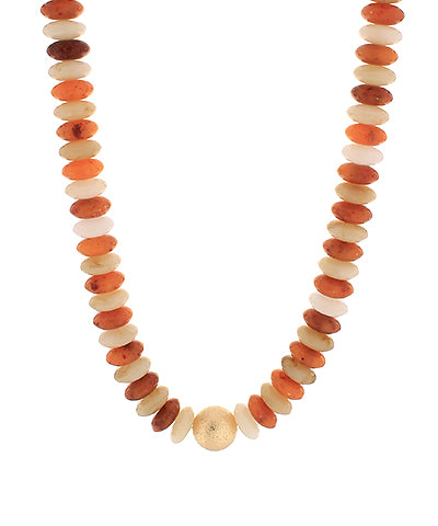 Sierra Necklace, Orange/Ivory