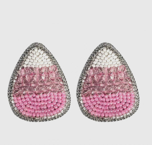 Sweet Pink Candy Corn Earrings