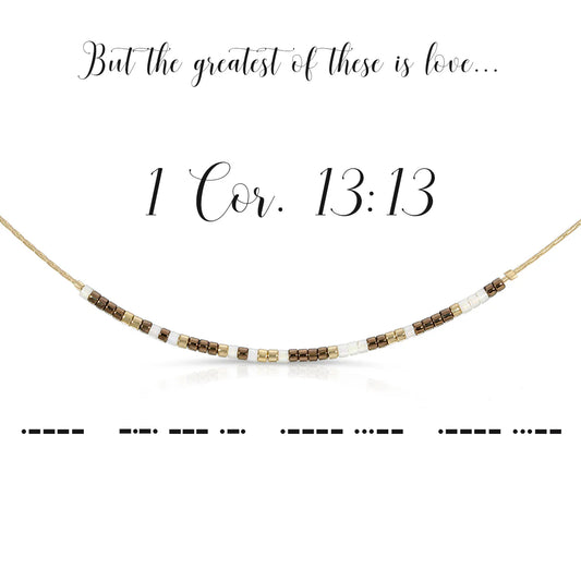 Morse Code Necklace | 1 Cor 13:13