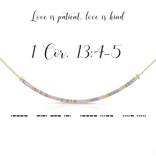 Morse Code Necklace | 1 Cor 13:4-5
