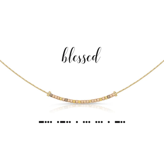 Morse Code Necklace | Blessed