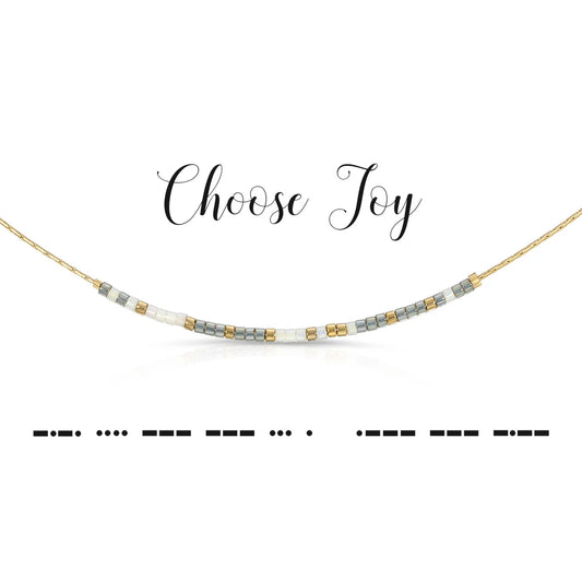 Morse Code Necklace | Choose Joy