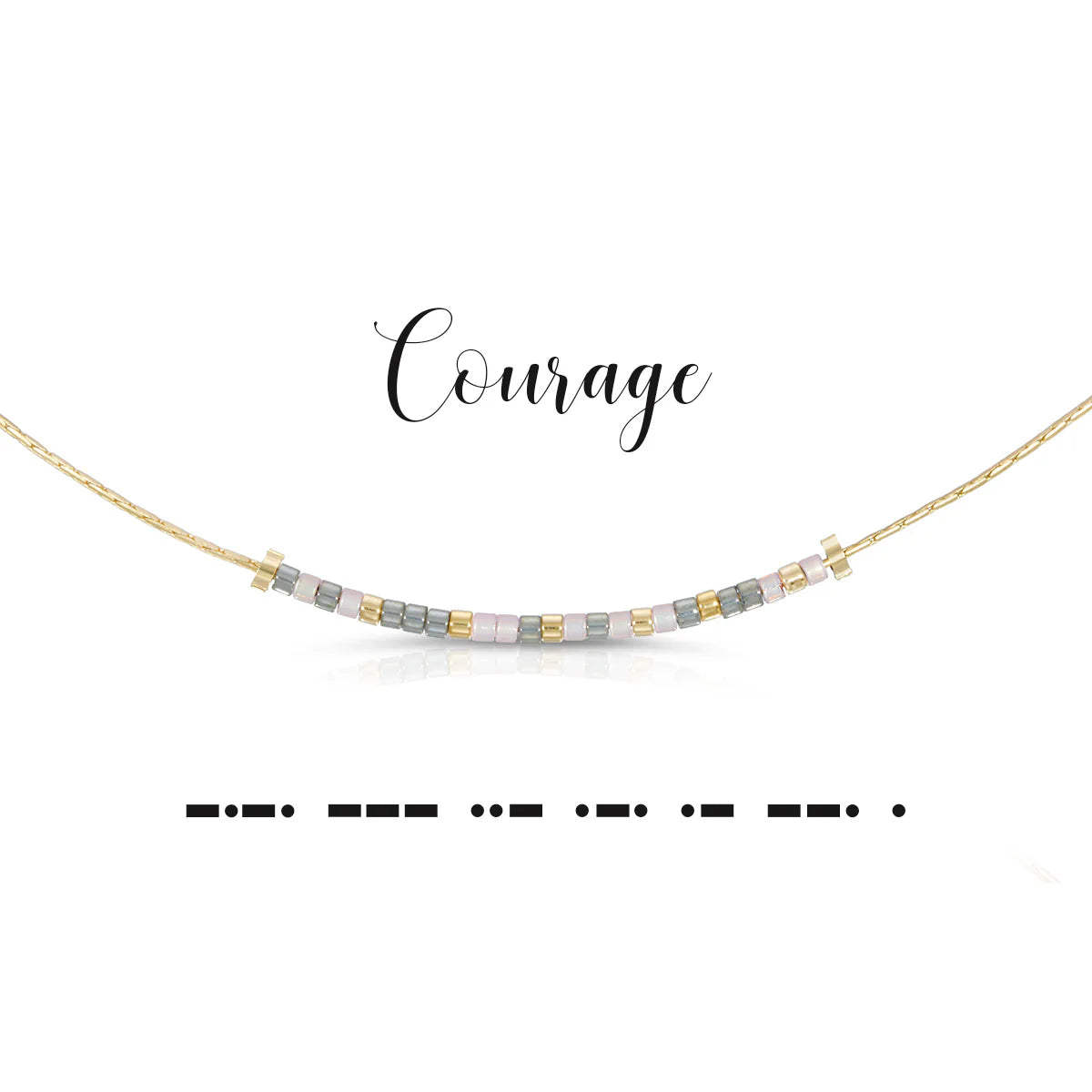 Morse Code Necklace | Courage