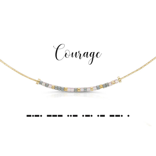 Morse Code Necklace | Courage