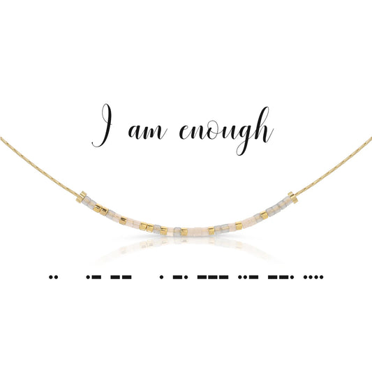 Morse Code Necklace | I Am Enough