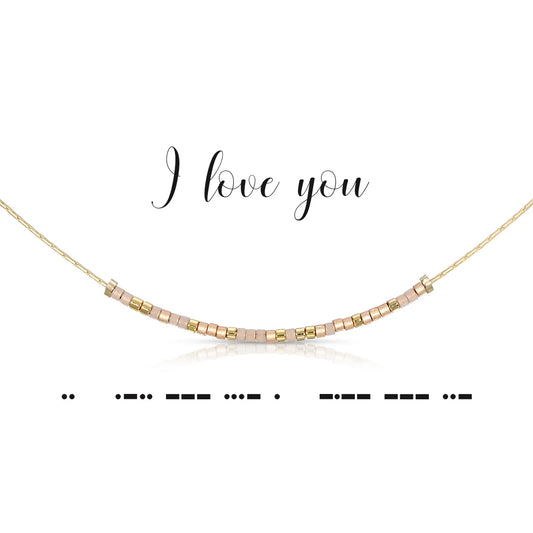 Morse Code Necklace | I Love You