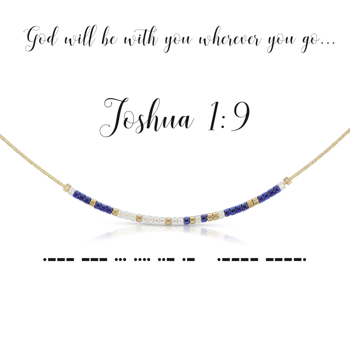 Morse Code Necklace | Joshua 1:9