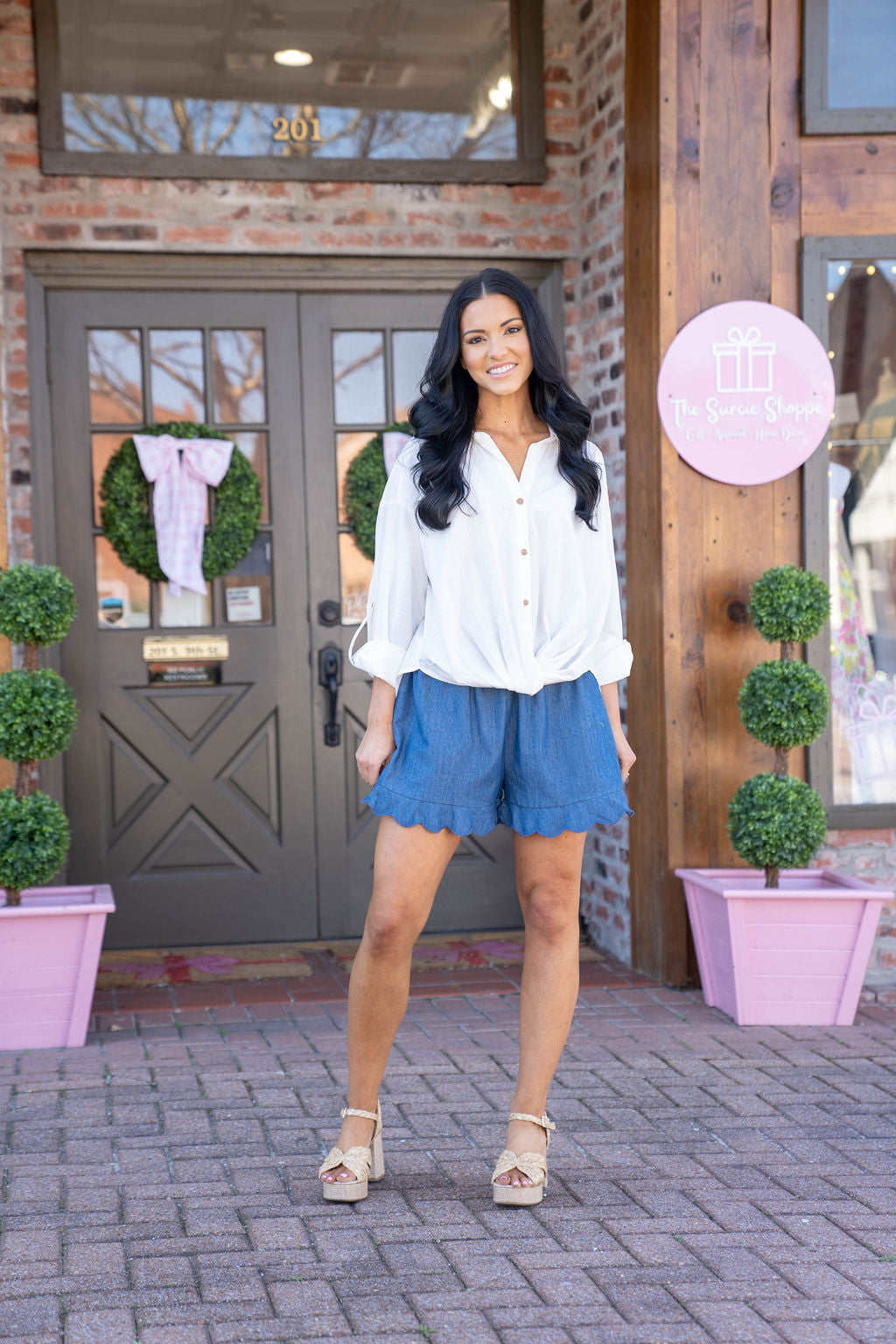Harbor Breeze Button Up Top
