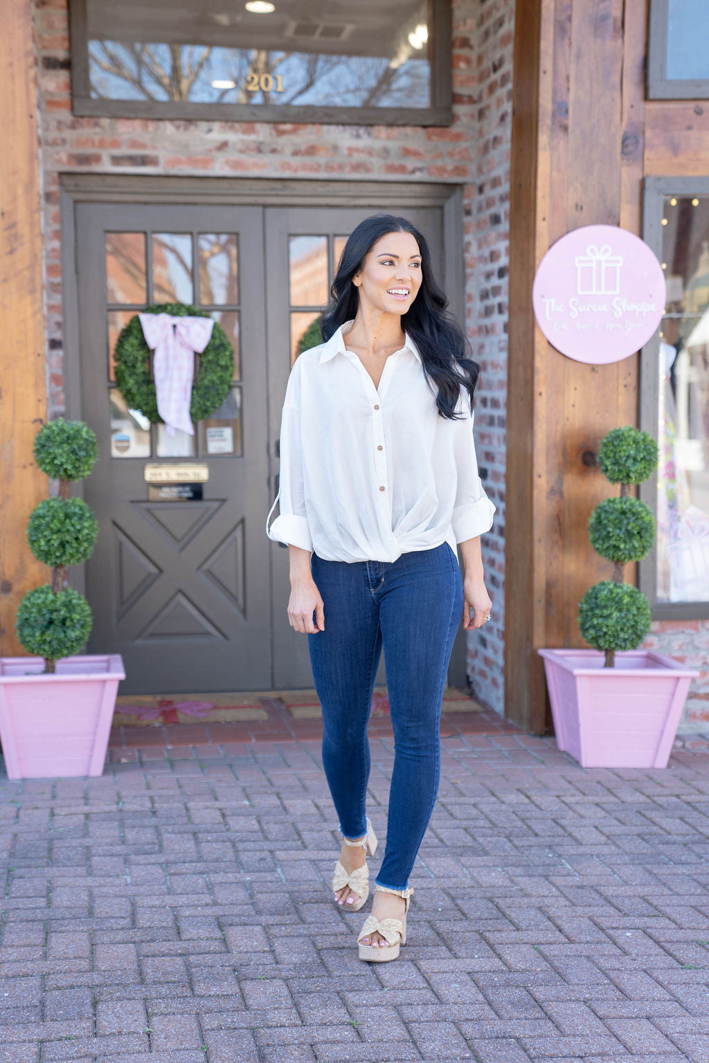 Harbor Breeze Button Up Top