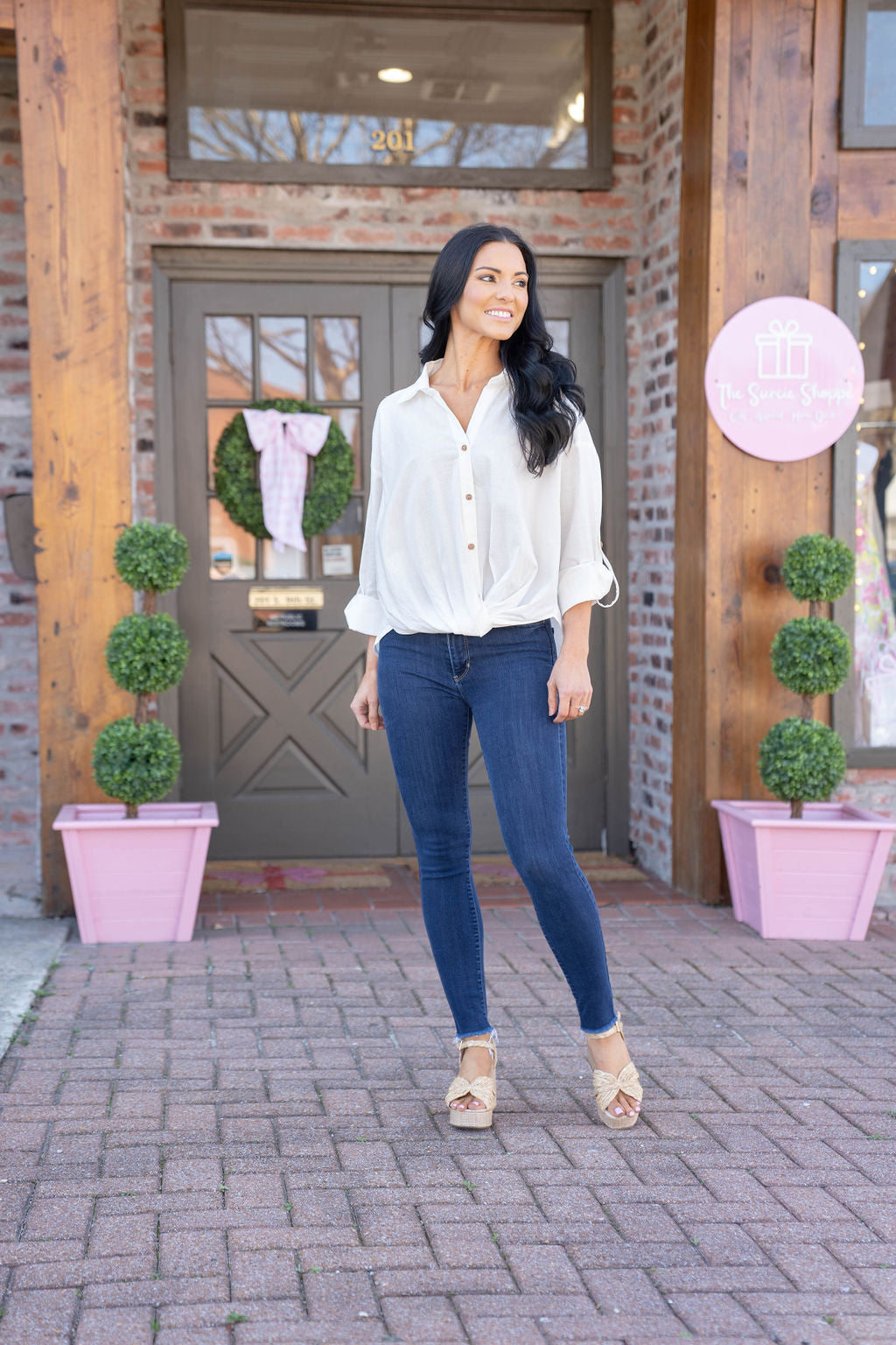 Harbor Breeze Button Up Top