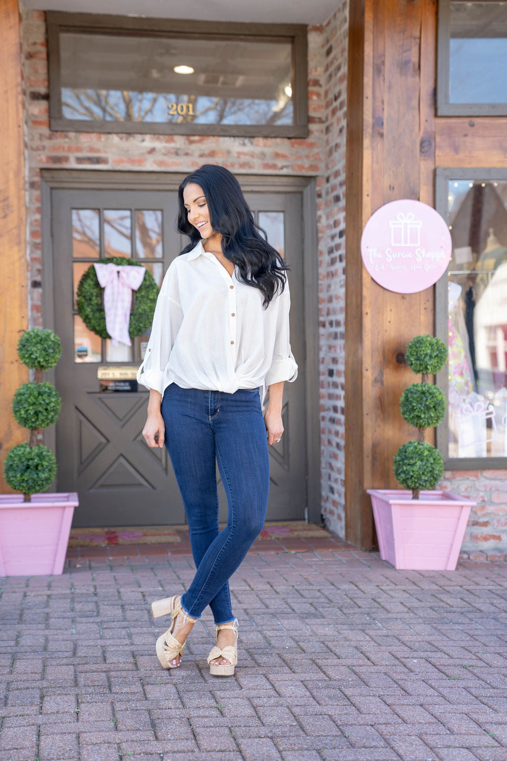 Harbor Breeze Button Up Top