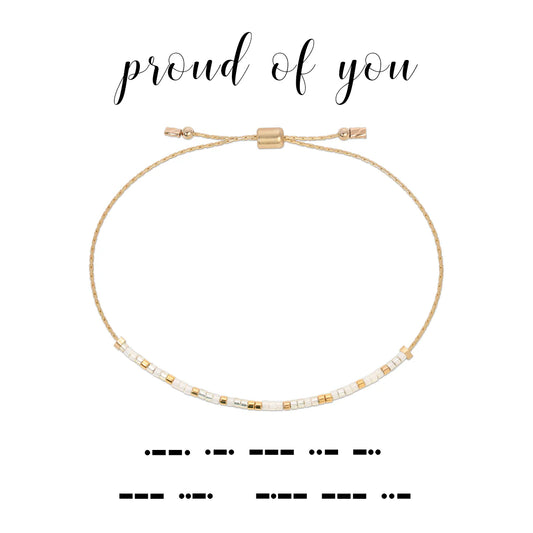 Morse Code Bracelet | Proud of You