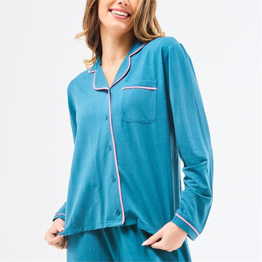 Mary Square| Charlotte Shorts Pajama Set, Teal