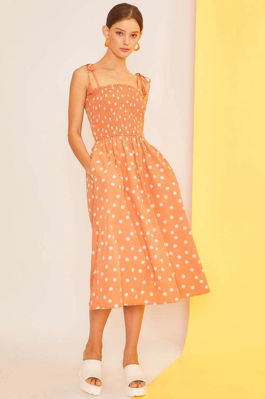Plains Polka Dot Midi Dress