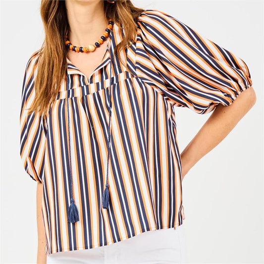 Penny Top | Pin Stripe