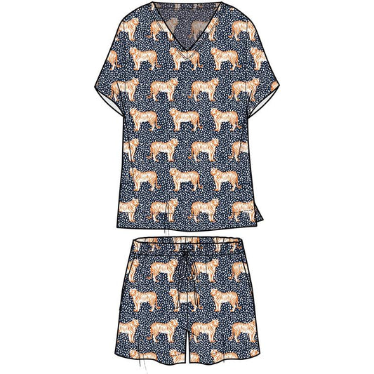 Mary Square Alli Shorts PJ Set | Auburn