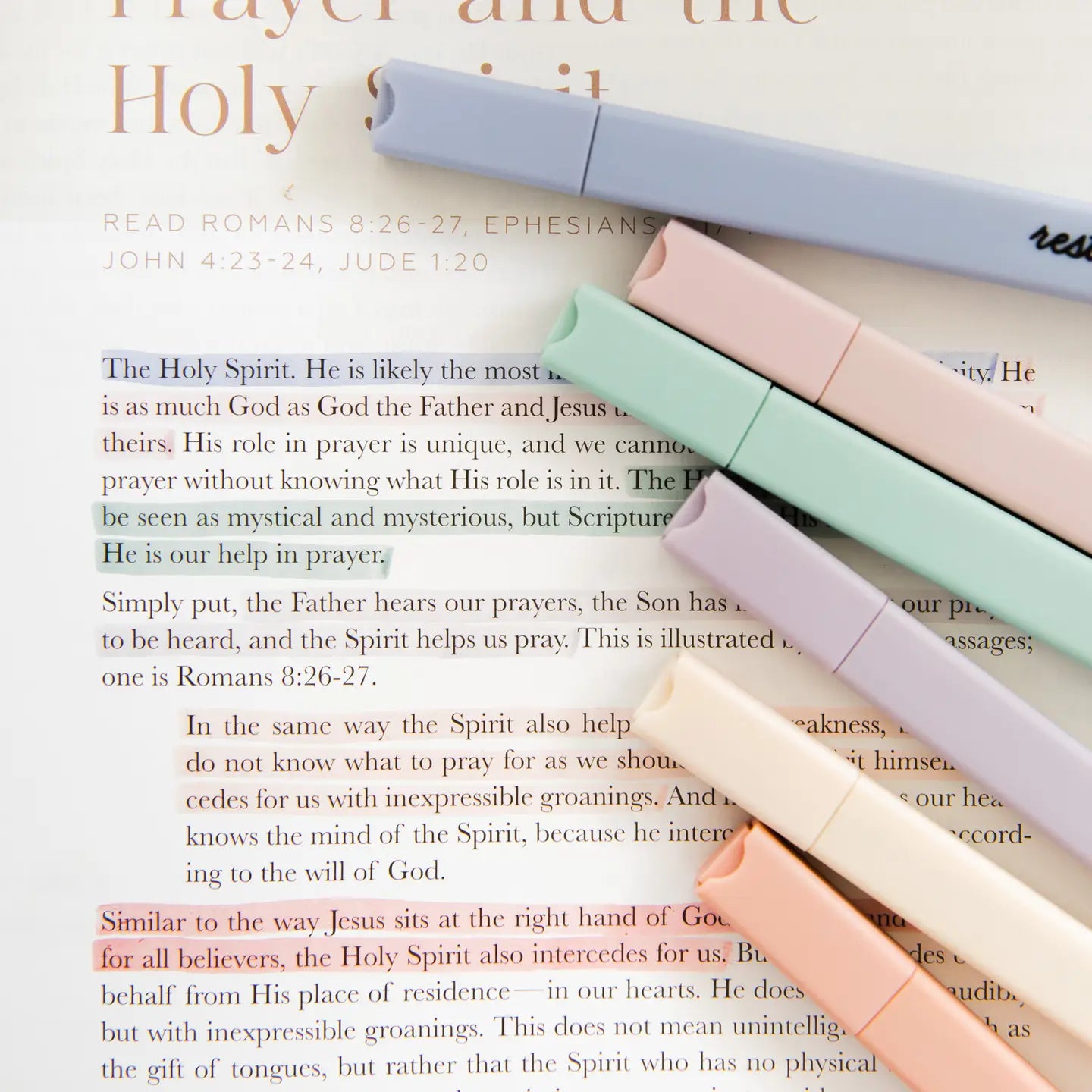 Muted Pastel Highlighter Set of 6