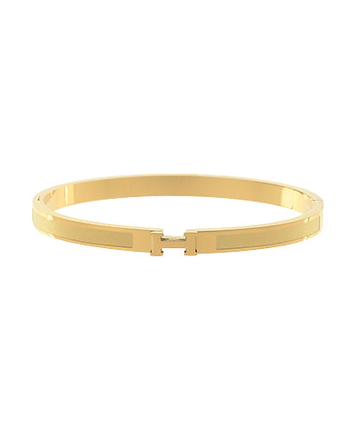 Classic Gold H Bangle Bracelet