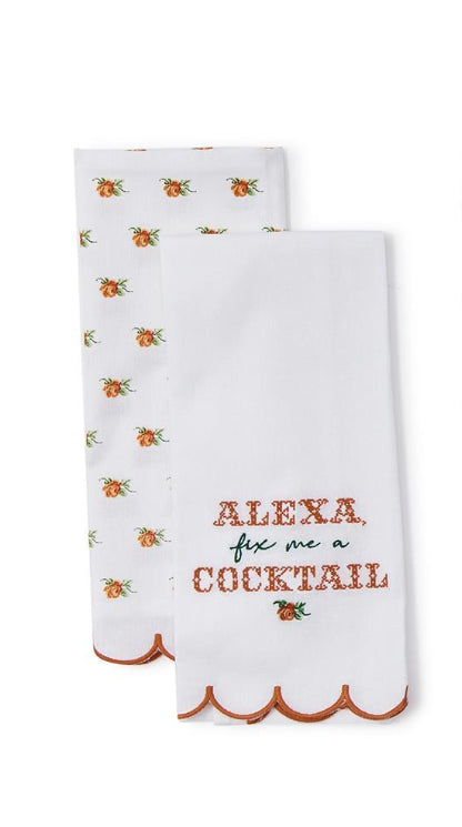 Kitchen Towel Set, Alexa Fix Me A Cocktail