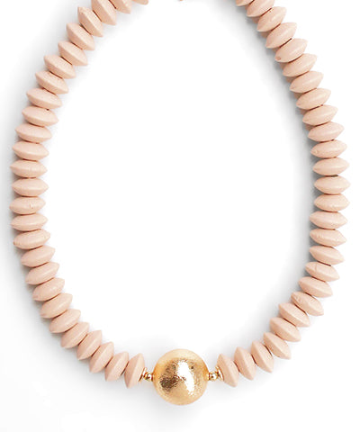 Vanessa Beaded Necklace, Beige