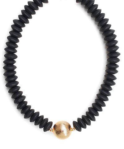 Vanessa Beaded Necklace, Black