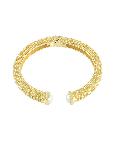 Pearl Edge Cuff Bracelet