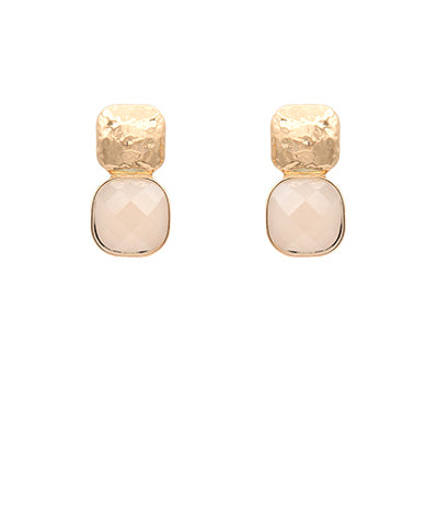 Dutch Square Earrings, Ivory