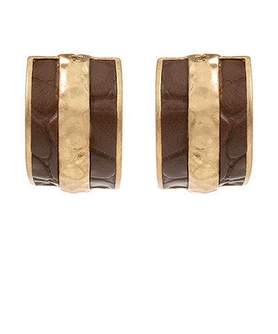 Laurel Earrings, Brown