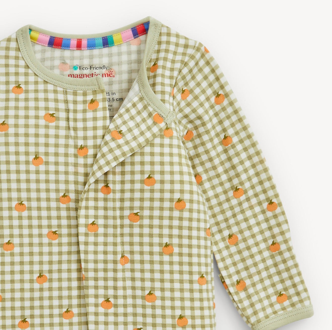 Magnetic Me Pumpkin Plaid Modal Footie